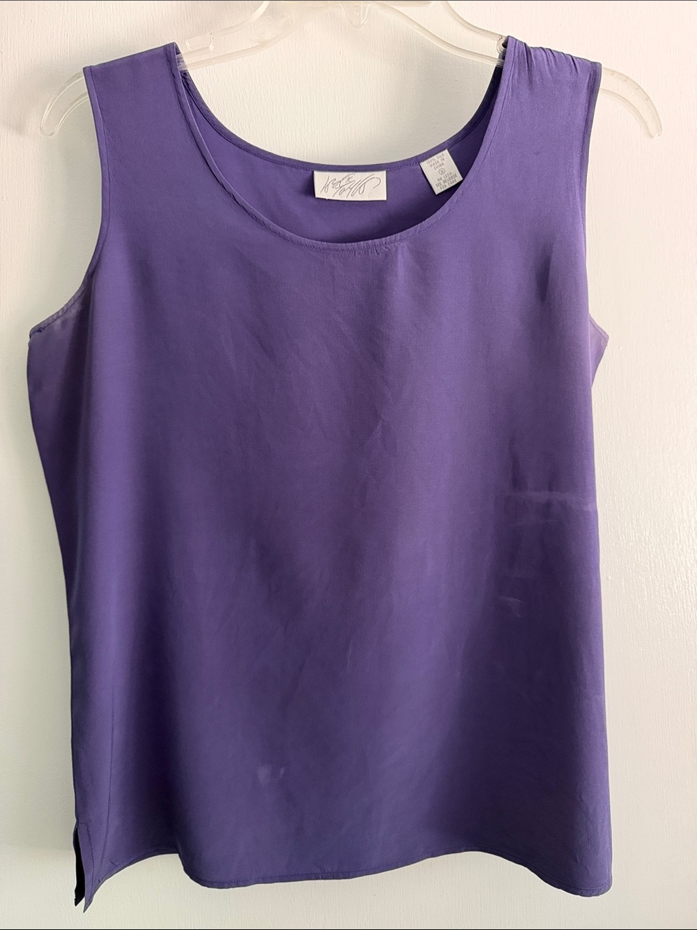 Lord & Taylor Purple Sleeveless Shell Tank Top/Size S